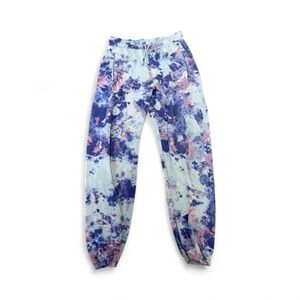 Athleta Kids Blue and Pink Patterned Joggers